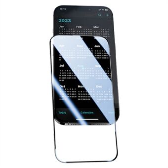 BENKS høy aluminium-silikonglass skjermbeskytter for iPhone 15 Plus, antieksplosjon, ultraklar skjermbeskyttelsesfilm.