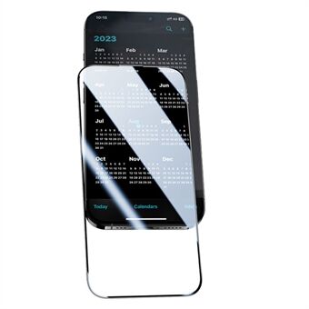 BENKS For iPhone 15 Pro Max Anti-spion Skjermbeskytter 0.3mm Høy Aluminium-silikon Glass Skjermbeskyttelsesfilm