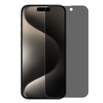 NORTHJO A + For iPhone 15 / 15 Pro personvern skjermbeskytter 28 graders anti-spion høy aluminium-silisium glassfilm.