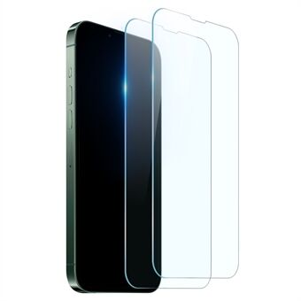 NORTHJO 2 stk/sett for iPhone 14 Max 6,7 tommer A+ 0,3 mm 2,5D høy aluminium-silisium skjermbeskytter HD klar film uten fingeravtrykk