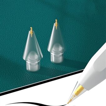 2 stk / sett 6.0 Transparente blyantspisser Pennestifter for Apple Pencil 1st Gen / 2nd Gen Erstatningstips for iPad Pencil