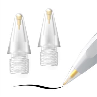 2 stk / sett 7.0 Messing Spring Pencil Tips for Apple Pencil 1st Gen / 2nd Gen Transparent Pen Nibs Erstatningstips for iPad Pencil