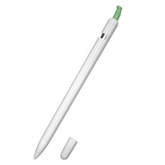 For Apple Pencil (1st Generation) Colorful Cartoon Corn Shaped Liquid Silicone Stylus Pen Sleeve Anti-Slip Anti-Drop Stylus Pen Cover
