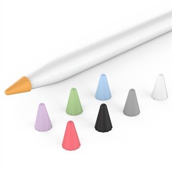AHASTYLE PT107 8 stk for Apple Pencil (2. generasjon) / (1. generasjon) pennespiss deksel Stylus Pen Nib silikonhylse