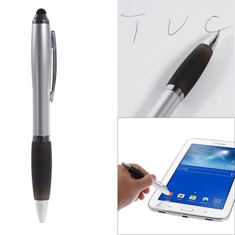 2-i-1 kapasitiv skjerm Stylus Touch Pen + Kulepenn til iPhone iPad Samsung Sony HTC osv