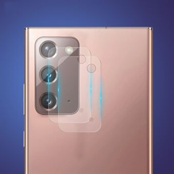 2 stk ENKAY HAT Prince for Samsung Galaxy Note 20/20 5G [0,2 mm 9H 2,15D buekanter] Kameralinsefilmer i herdet glass