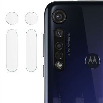 IMAK 2stk / pakke høydefinisjonsglass klare kameralinsefilmer for Motorola Moto G8 Plus
