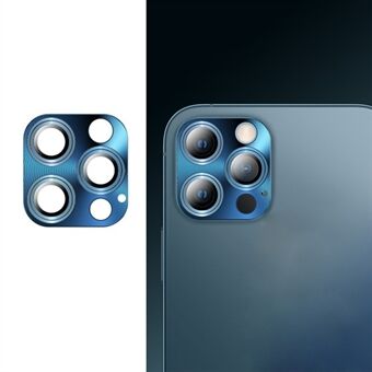 TOTU metallramme + herdet glass kameralinsefilm for iPhone 12 Pro Max - blå