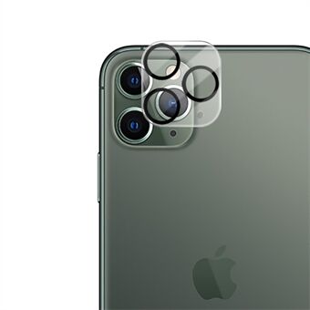 MOCOLO For iPhone 11 Pro Max Silke Print HD Herdet Glass Kameralinsebeskytter - Svart