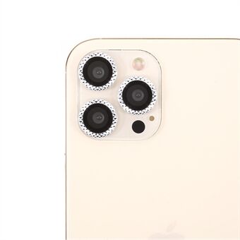 For iPhone 12 Pro Max Ultra Clear Rhinestone Dekor Glass Kameralinsebeskytter (3 stk / sett)