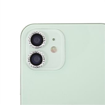 For iPhone 11 / iPhone 12 / iPhone 12 Mini Ultra Clear Rhinestone Dekor Glass Kameralinsebeskytter (2 stk / sett)