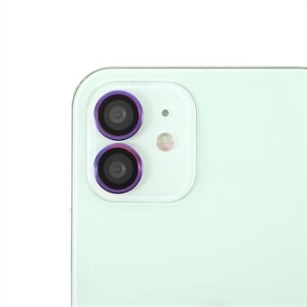 HD klar fargerik ramme + kameralinsebeskytter i glass (2 stk / sett) for iPhone 11 / iPhone 12 / iPhone 12 Mini