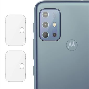 2 stk / pakke IMAK høygjennomsiktig kameralinse beskyttende herdet glassfilm for Motorola Moto G20