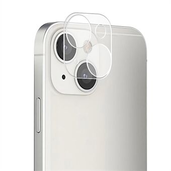 MOCOLO silkeutskrift 9H Scratch Herdet Glass Bakside Kameralinsebeskytter for iPhone 13 6.1 tommer - Gjennomsiktig