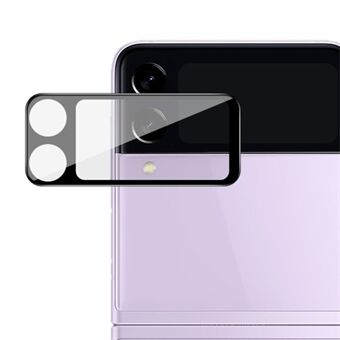 IMAK No-Boble Scratch- Motstandsdyktig gjennomsiktig herdet glass kameralinsebeskytter (svart versjon) for Samsung Galaxy Z Flip3 5G