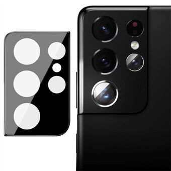 IMAK full dekning Scratch herdet glass kameralinsefilmbeskytter (svart versjon) for Samsung Galaxy S21 Ultra 5G
