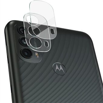 IMAK anti-ripe HD herdet glass kamera linsebeskytter + akryl linsedeksel for Motorola Moto E30 / E40