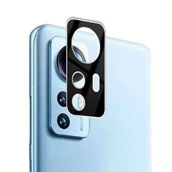MOCOLO silkeutskrift anti-eksplosjon kamera linsebeskytter for Xiaomi 12 / 12X, ultraklart herdet glass linsebeskyttelsesfilm - svart