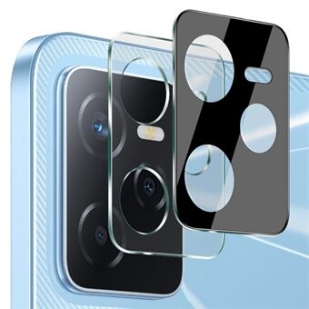 IMAK For Realme Narzo 50A Prime integrert kameralinseskjermbeskytter linsefilm i herdet glass + akryllinsedeksel (svart versjon)