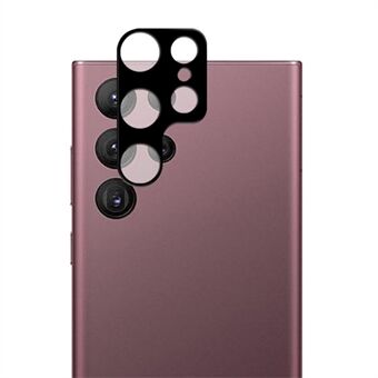 MOCOLO For Samsung Galaxy S23 Ultra fingeravtrykk gratis kameralinsebeskytter, silkeutskrift HD herdet glass linsebeskyttelsesfilm - svart