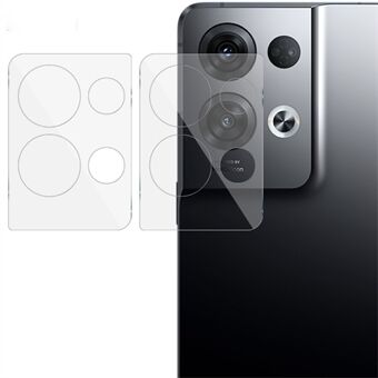 IMAK 2stk / sett Kameralinsebeskytter for Oppo Reno8 Pro+ 5G / Reno8 Pro+ 5G (global versjon), herdet glass anti- Scratch gjennomsiktig film