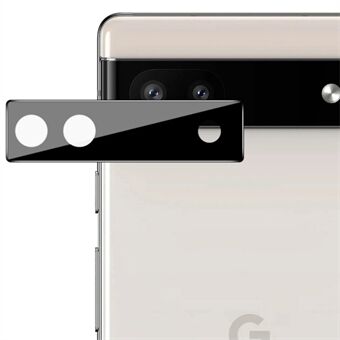 IMAK For Google Pixel 6a kameralinsebeskytter herdet glass Slitasjebestandig anti- Scratch boblefri film (svart versjon)