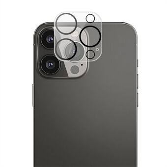 AMORUS For iPhone 13 Pro 6,1 tommer / 13 Pro Max 6,7 tommer kameralinsebeskytter Fulllim Helt deksel Ultraklart silkeutskrift Herdet glassfilm med svart nattsirkel