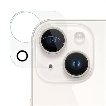 RURIHAI For iPhone 14 Plus 3D-kamera linsebeskytter Anti-ripe HD høy aluminium-silikon glass linsefilm