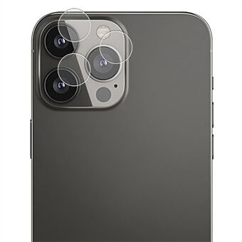 AMORUS 1 sett kameralinsebeskytter for iPhone 13 Pro 6,1 tommer / 13 Pro Max 6,7 tommer, klar silkeutskrift Herdet glass Anti- Scratch Individuelt bakkameradeksel
