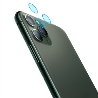 AMORUS 1sett Individuell kameralinsebeskytter for iPhone 11 Pro 5,8 tommer / 11 Pro Max 6,5 tommer, HD-herdet glass, bruddsikker Ring linsefilm