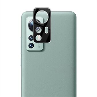 AMORUS Silke Printing Kameralinsebeskytter for Xiaomi 12 Pro 5G, bruddsikker HD Klart herdet glass-linsebeskyttelsesfilm - svart