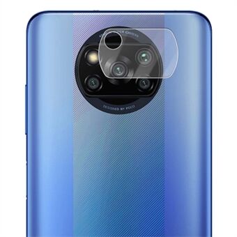 AMORUS For Xiaomi Poco X3 / X3 NFC / X3 Pro Kameralinsebeskytter Ultra Clear Full Lim Anti-slitasje herdet glass linsefilm