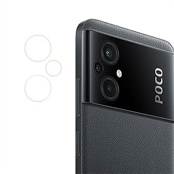 3 stk/sett Høytransmitterende kameralinsebeskytter for Poco M5 4G, fleksibel klar soda-lime glass Anti-støv telefon bak linsefilm