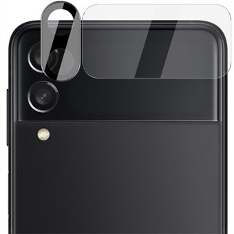 IMAK for Samsung Galaxy Z Flip4 5G herdet glass linsefilm + akryl linsedeksel (svart versjon) med liten skjermbeskytter i glass bak