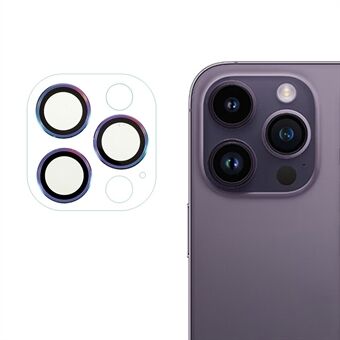 RURIHAI telefon bakkamera linsebeskytter for iPhone 14 Pro / 14 Pro Max hardmetall + akryl Anti- Scratch HD klar linsefilm - multi