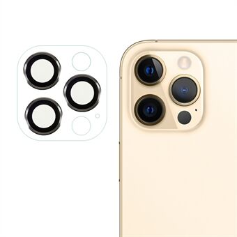 RURIHAI For iPhone 12 Pro Max 6,7 tommer hardmetall + akryltelefon bakkamera linsebeskytter HD klar linsefilm