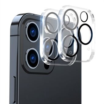 ENKAY HAT- Prince 2 stk/sett for iPhone 13 Pro /13 Pro Max Full Cover Kameralinsebeskytter Klart herdet glassfilm, svart Ring