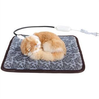 Blomstermønster Pet Elektrisk dekken Justerbar temperatur Vanntett varmeteppe Hunde Katt Varmepute, 45*70 cm