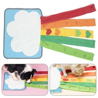 45x35 cm regnbueformet interaktiv puslespill-fôringsmatte Snusmatte med 80 * 35 cm haler for katter og hunder