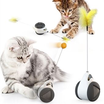 FSC-01 Interaktive katteballeleker med fjær Tumler Katt bevegelige leker Funny trening Kattunge Teaser leker for innekatter