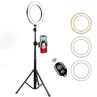 LATZZ T9 Ring Photography Fill Light Set [Ring Light + Tripod Stand+ Telefonbrakett + Bluetooth-fjernkontroll]