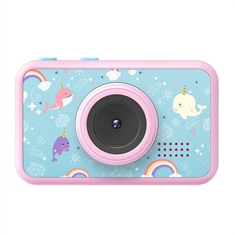 AD-G29D 2,4-tommers skjerm Kids Foran/bak Dual Camera Bærbart håndholdt minikamera med spill/filtre/rammer