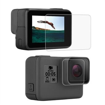 PULUZ PU192 linse i herdet glass + LCD-skjermbeskytter for GoPro Hero for GoPro Hero5