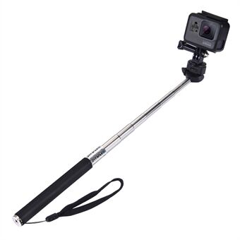 PULUZ PU55 Utvidbar Selfie Stick Justerbar Teleskop håndholdt Monopod stang for GoPro Hero 7/6/5/5 Session / 4 Session / 4/3 + / 3/2/1, DJI Osmo Action Camera