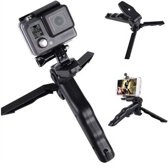 PULUZ PU191 Grip sammenleggbar stativfeste med adapter og skruer for GoPro HERO6 / 5/4/3 + / 3/2/1, SJ4000, digitalkameraer