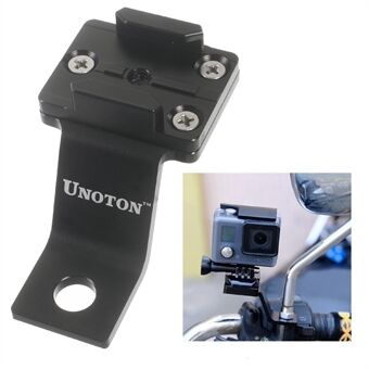 UNOTON fast metallholder for motorsykkelfeste for GoPro HERO 4/3 + / 3/2/1 / SJ4000 / SJ5000 - Svart