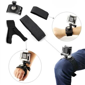 360-graders roterende håndleddarm og benremfestesett for GoPro 4/3 + / 3/2/1 Etc