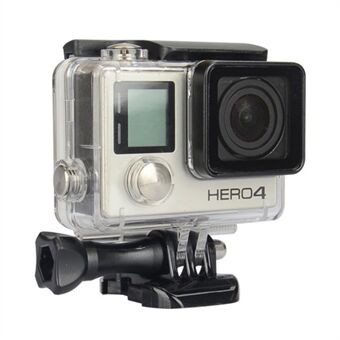 Vanntett rammehus Beskyttende deksel for GoPro Hero 3+ / 4 actionkamera - gjennomsiktig