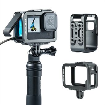 TELESIN GP-FMS-901 Kamerabeskyttelsesramme Anti-fall metallhusdeksel for GoPro Hero 10/9