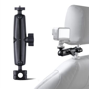 AT1236 360 graders roterende bilhodestøtte Bakspeilmonteringsbrakett med skrue og adapter for GoPro Insta 360 actionkameraer